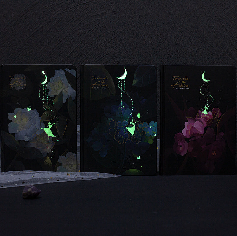 Color Illustration Inside P Age Notebook Luminous Cover Diary Book Journal A5 Scrapbook Cute Student Gift