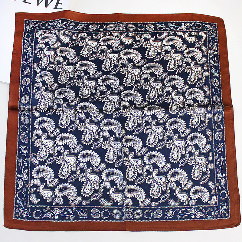 Men's Fashion Vintage Cashew Flower Silk Scarf