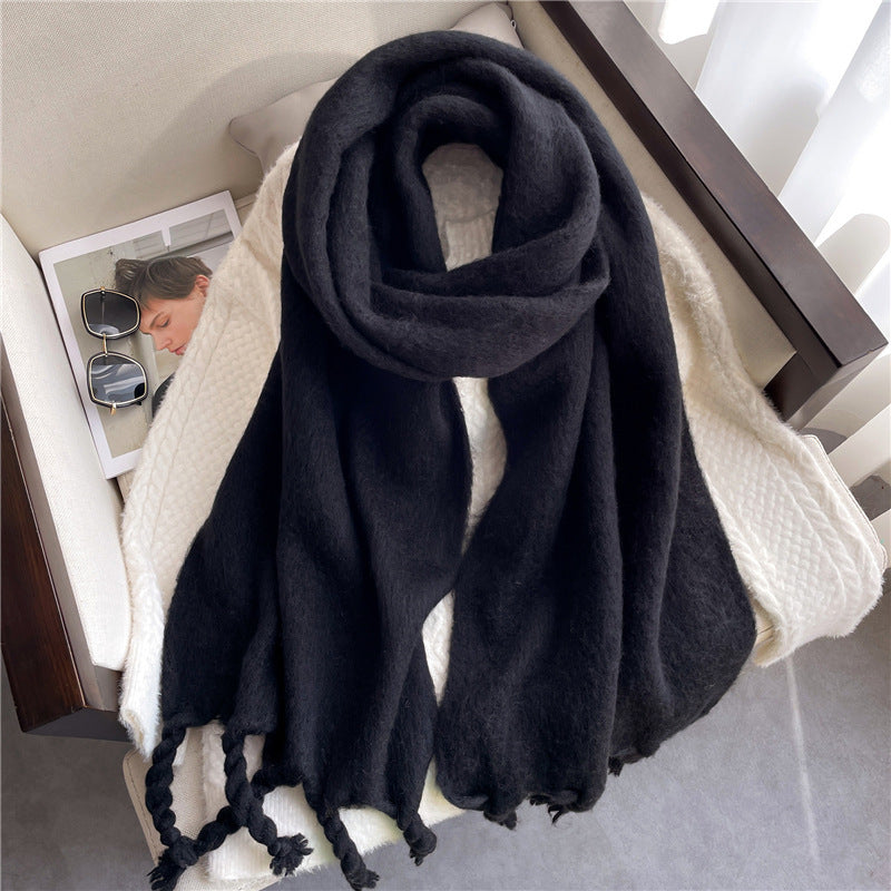 Fashionable Cashmere Scarf With Tassels