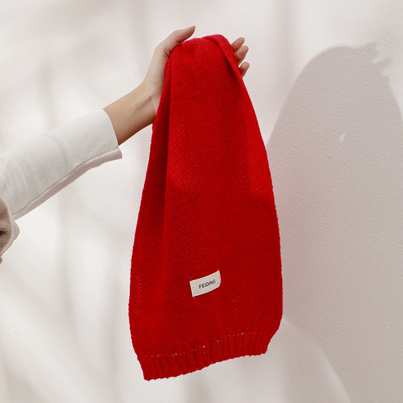 Fashion Red Deer Scarf Lady