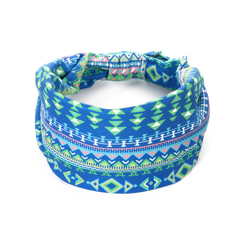 Headscarf African Print Hair Band Elastic Women Sports Yoga Hair Band Wide Brim