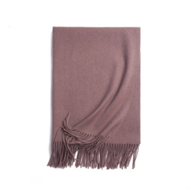 Autumn Winter Women's Solid Color Scarf Men's Plain Shawl Thickened Cloak