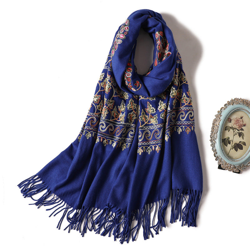 Solid Color Versatile Warm Shawl
