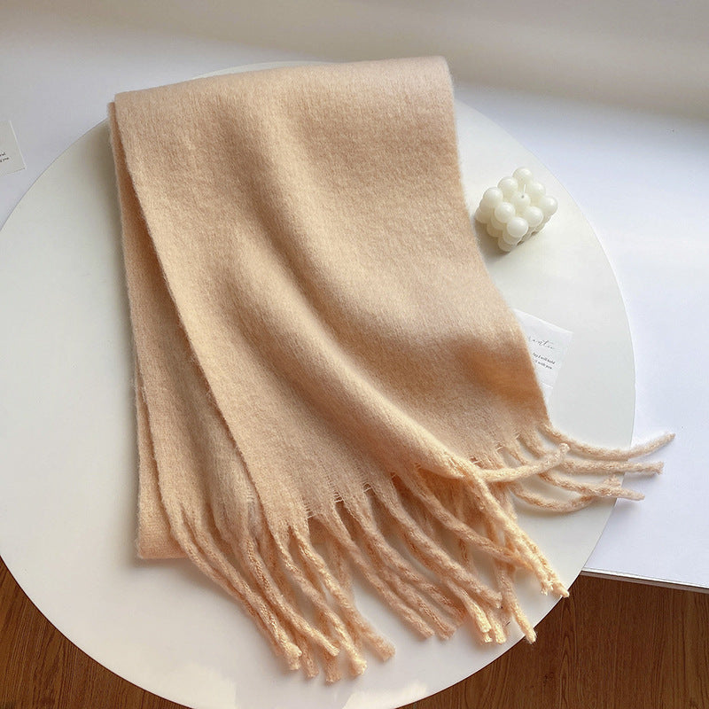 Wind Lazy Solid Color Big Napped Warm Scarf