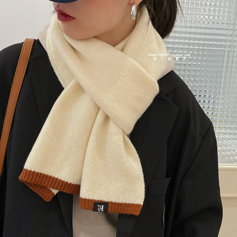 Simple And Versatile Everyday Solid Color Scarf Stitching