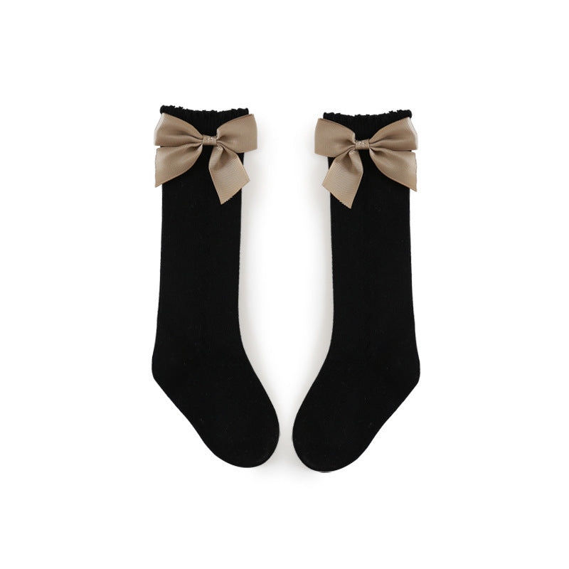 Children's New Hollow Mesh Bow Socks