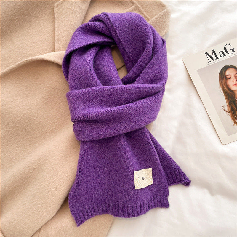 Solid Colour Versatile And Warm Autumnwinter Scarf