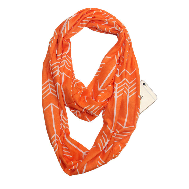 Zipper pocket solid color collar