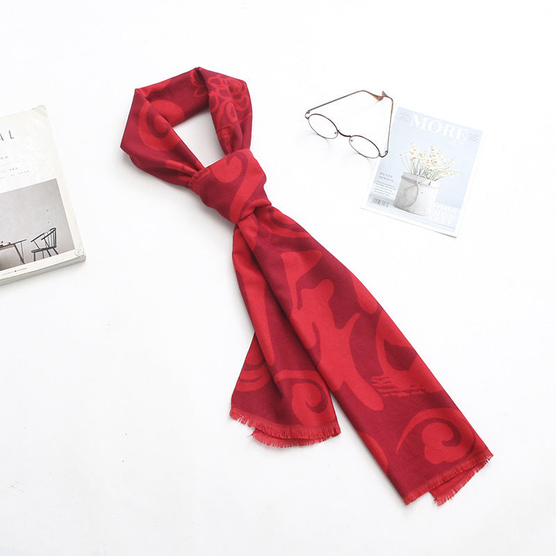 Big red annual celebration warm scarf