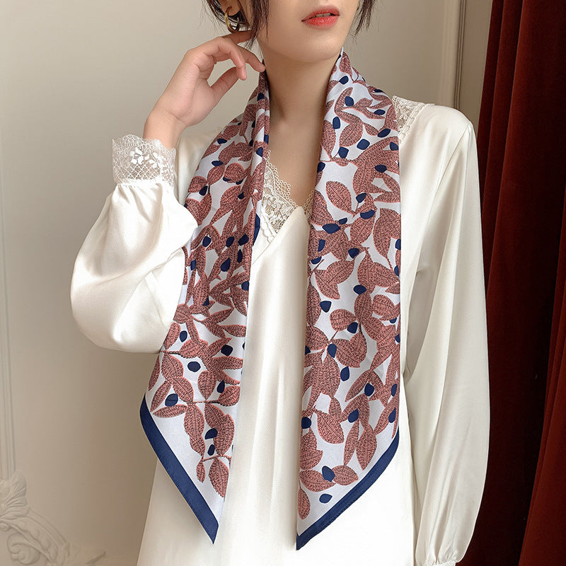 New 90cm Twill Silk Large Square Women's Shawl