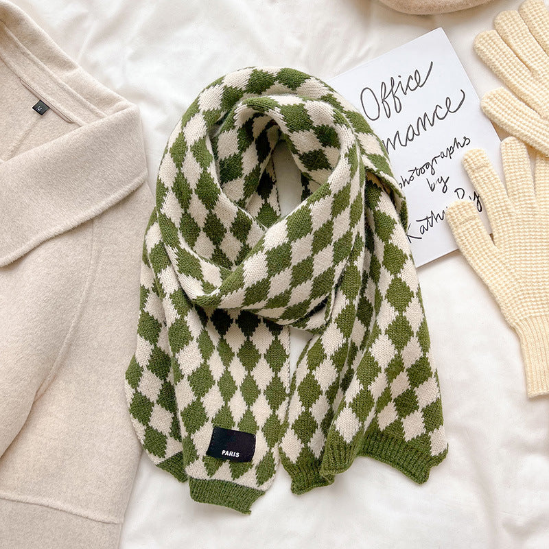 Korean Version Of Warm Long Knitted Wool Scarf