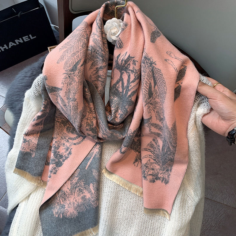 Scarf Women's Warm Shawl Middle-aged Elders