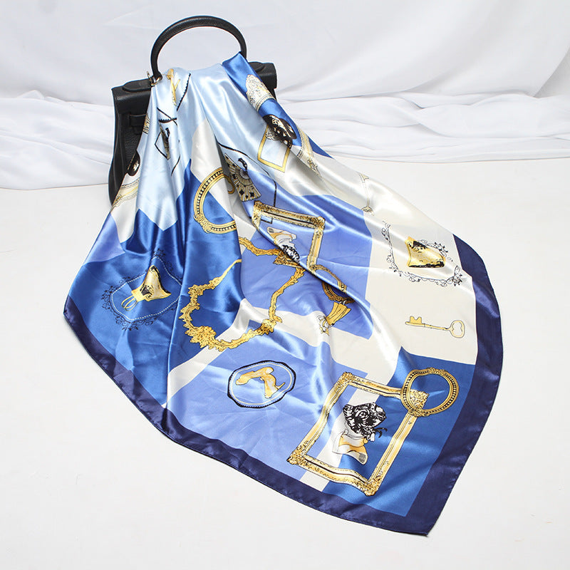 Autumn New Imitation Silk Scarf