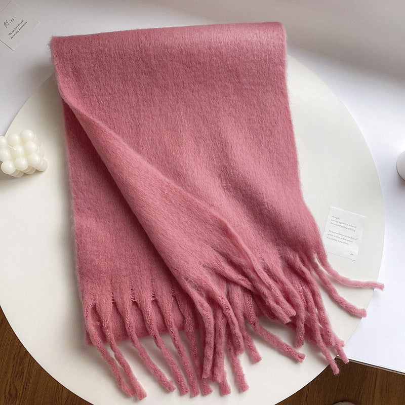 Wind Lazy Solid Color Big Napped Warm Scarf