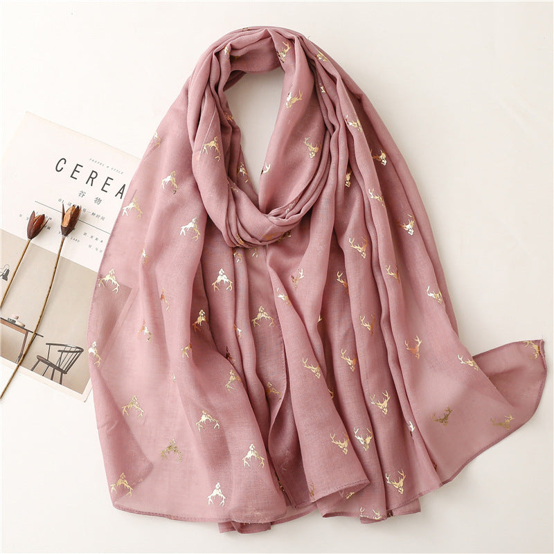 Fresh Warm Warm Wind Voile Cotton And Linen Feel Scarf