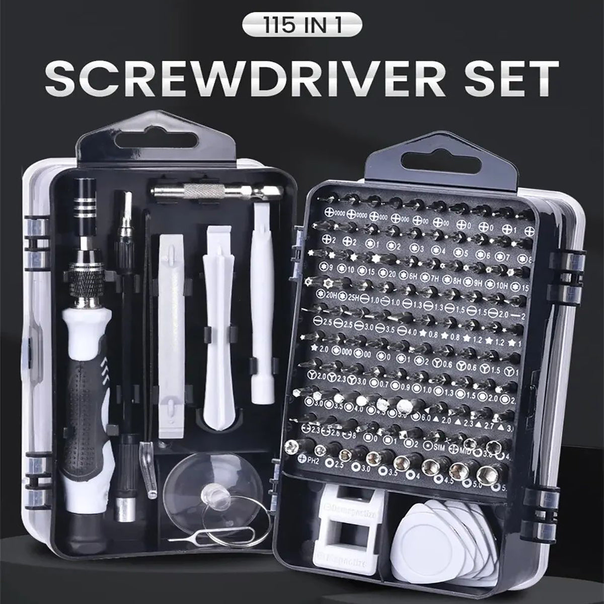 115 In 1 Precision Screwdriver Set, Super Durable Mini Professional Magnetic Repair Tool Kit, Small Screwdriver For Phone, Computer, Watch, Laptop, Macbook, Eyeglass, Electronic