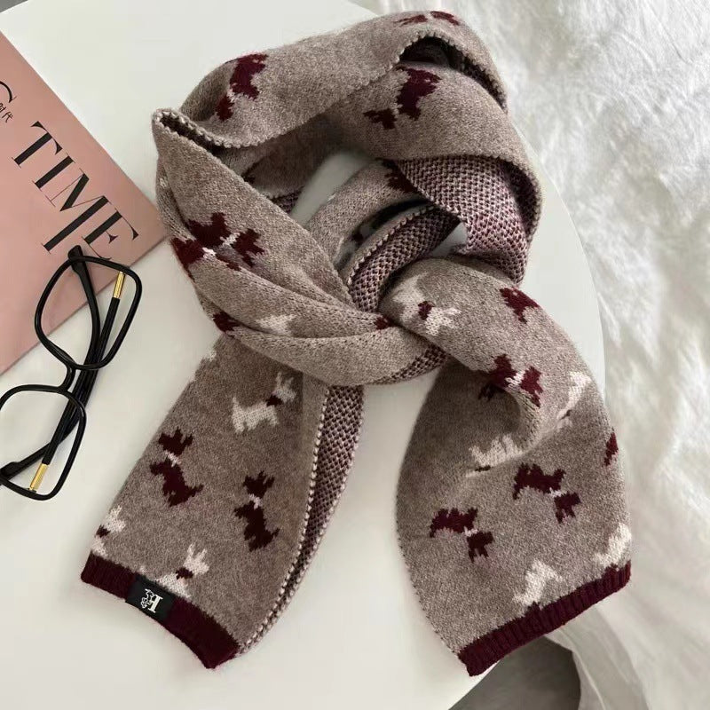 Edition Rhombic Shawl With Fashionable Student Warm Scarf