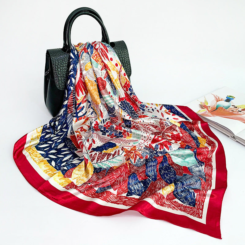 Silk Printed Scarf In Europe And America
