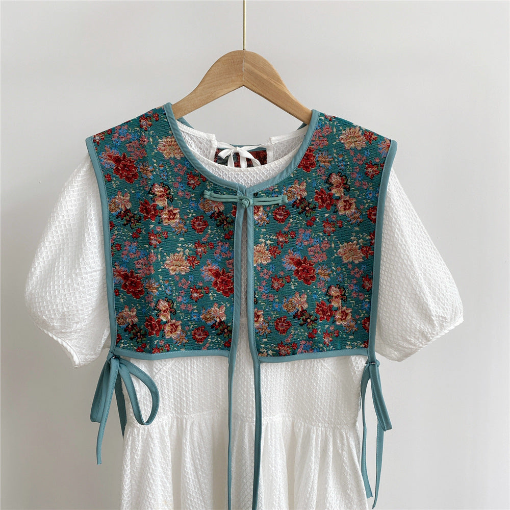 Embroidered Shoulder Scarf Small Shawl Fake Collar