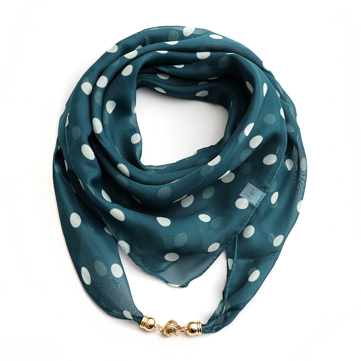 Golden Ball Floral Chiffon Scarf Women's Printed Thin