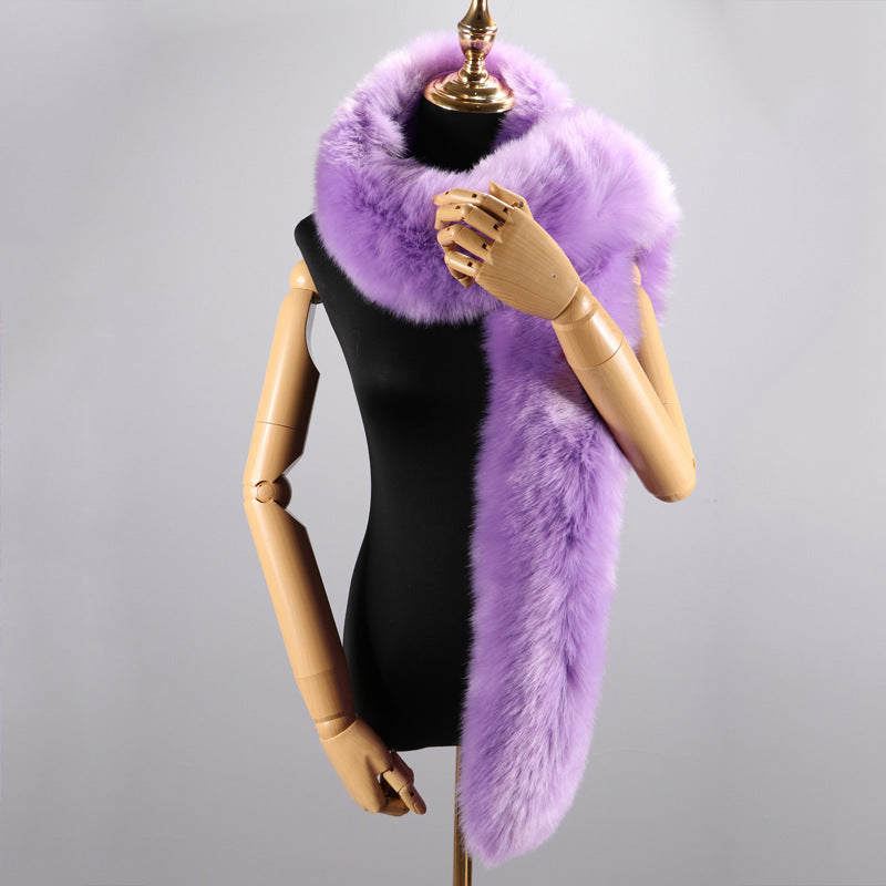 Women's Imitation Fox Fur Winter Extended Bib Shawl