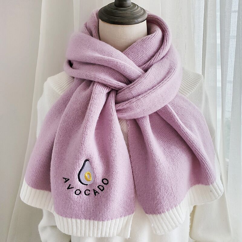 Knitted Scarf In Japanese Autumn And Winter
