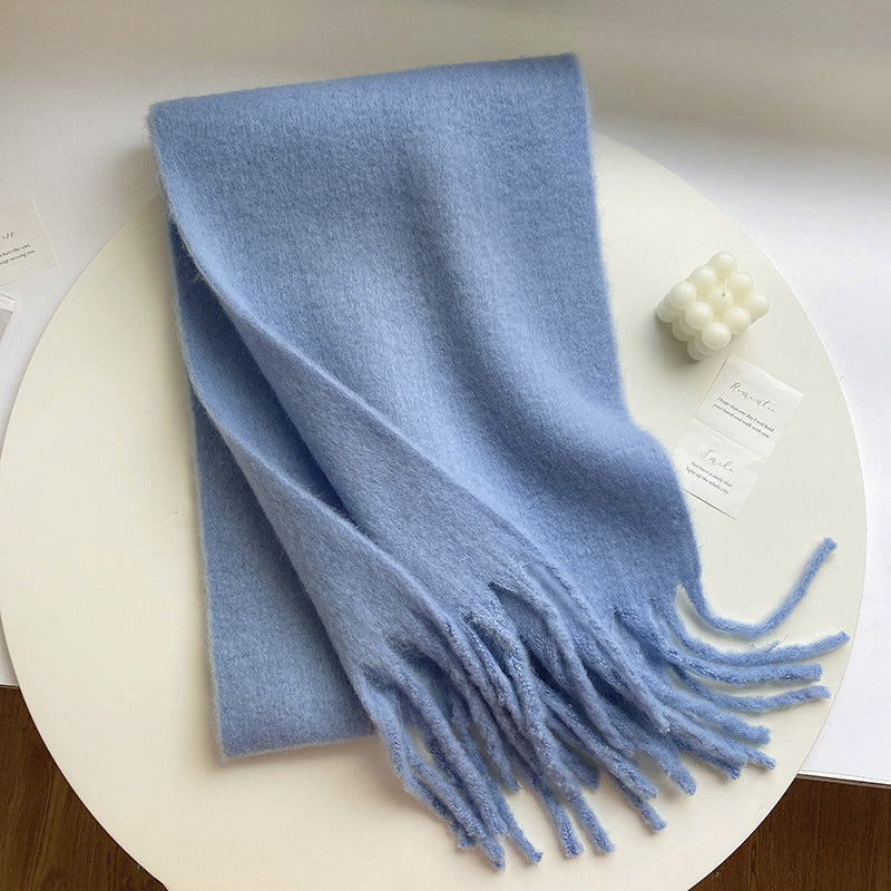 Wind Lazy Solid Color Big Napped Warm Scarf