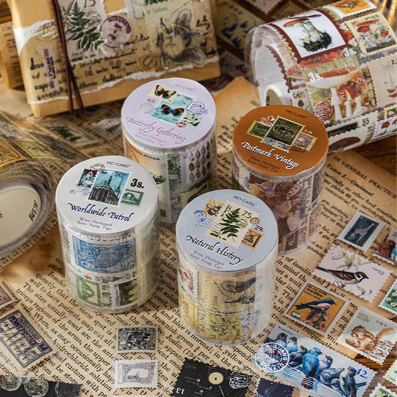 Retro Diy Journal Decoration Coated Paper Stamp