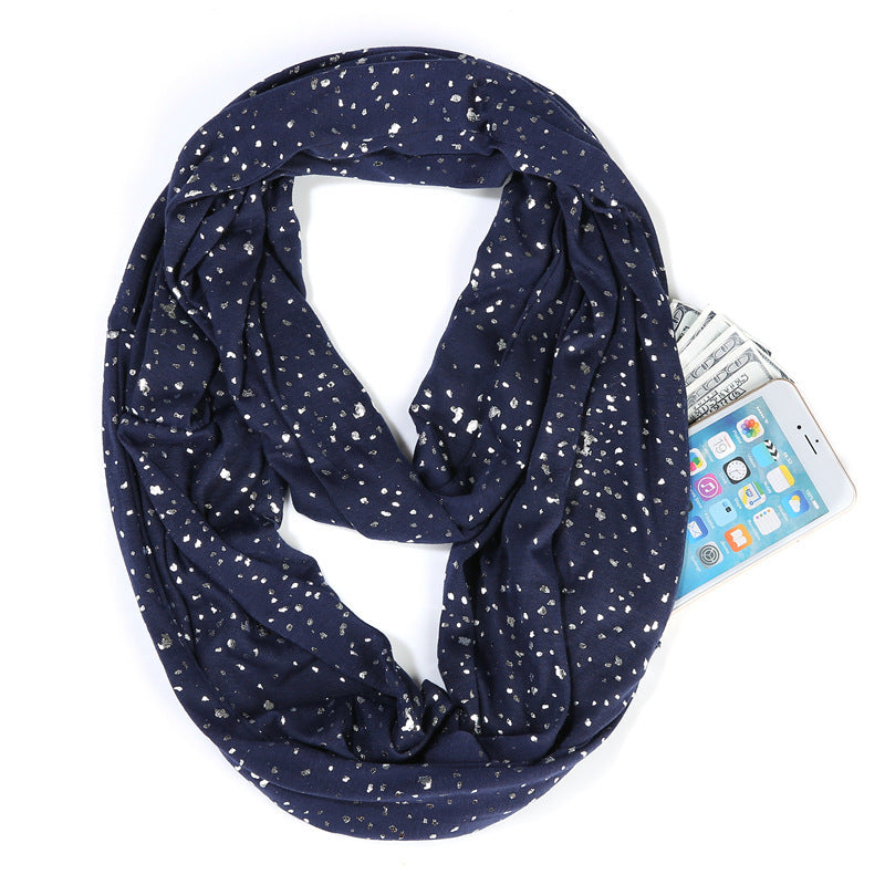 Zip pocket scarf
