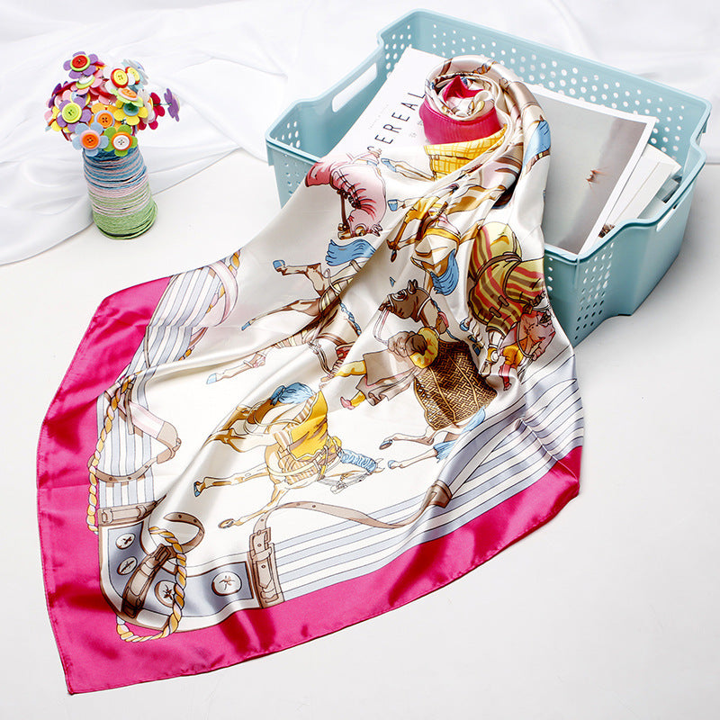 Women's 90cm Silk Like Bib Cashew Print
