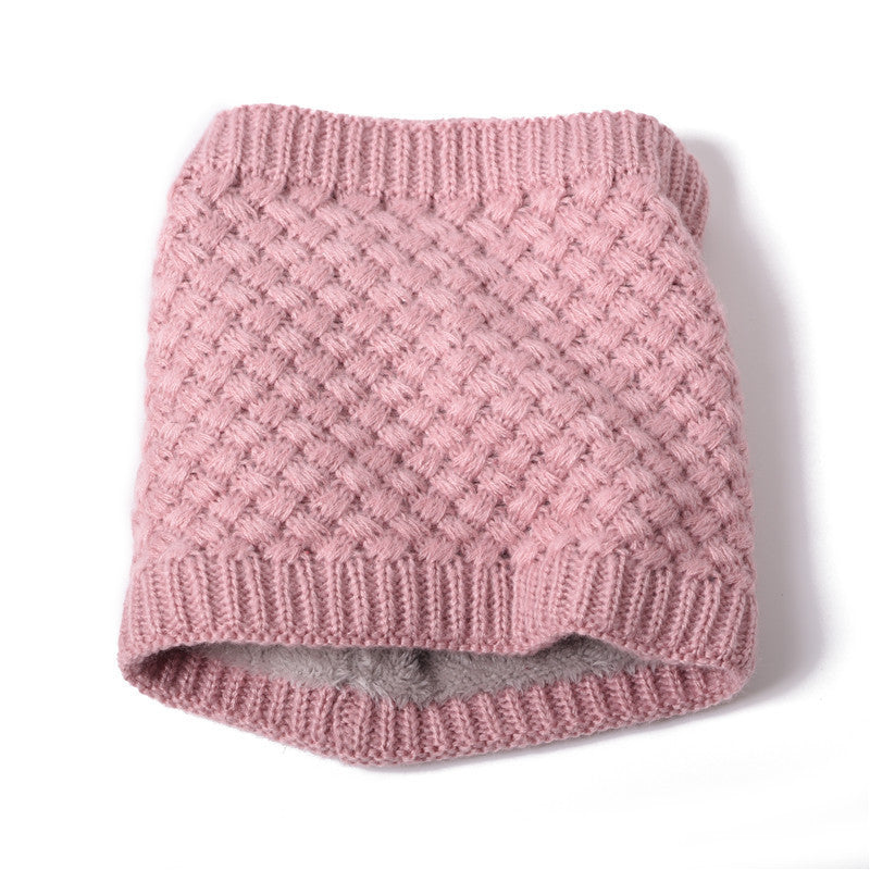 Fashion Couple Fleece-lined Thickened Pullover Keep Warm Wool Knitted Scarf
