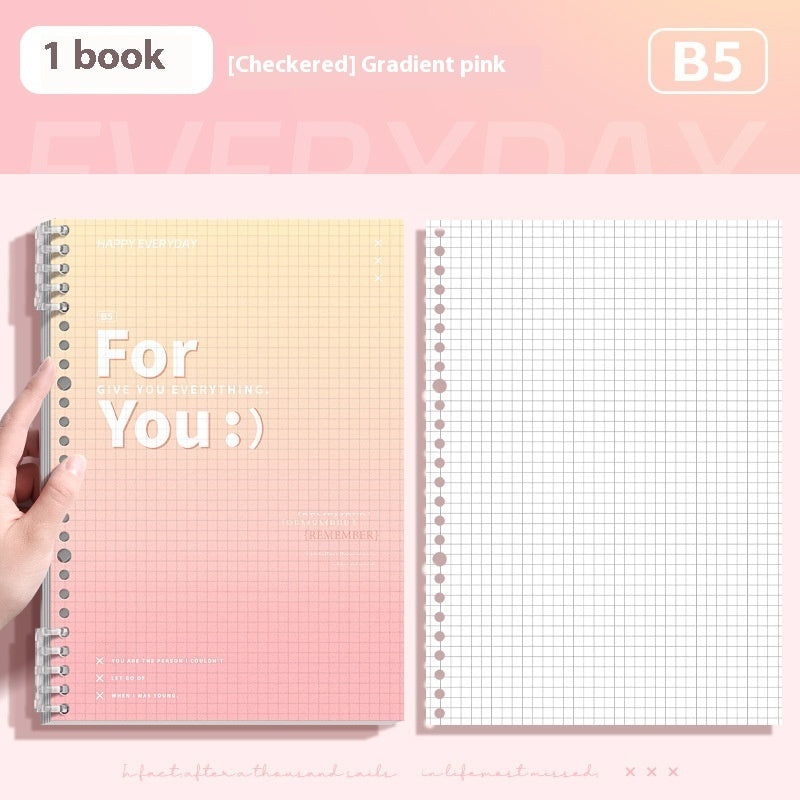 Removable Coil Notebook Gradient Notepad