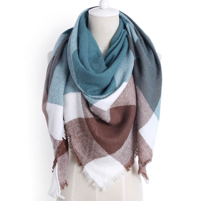 European And American Triangle Cashmere Women's Winter Scarf Shawl