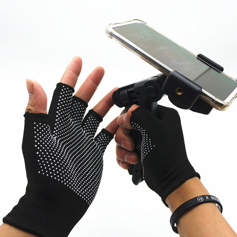 Half-finger Non-slip Gloves Men's Thin Breathable Women's Riding And Driving Nylon Work