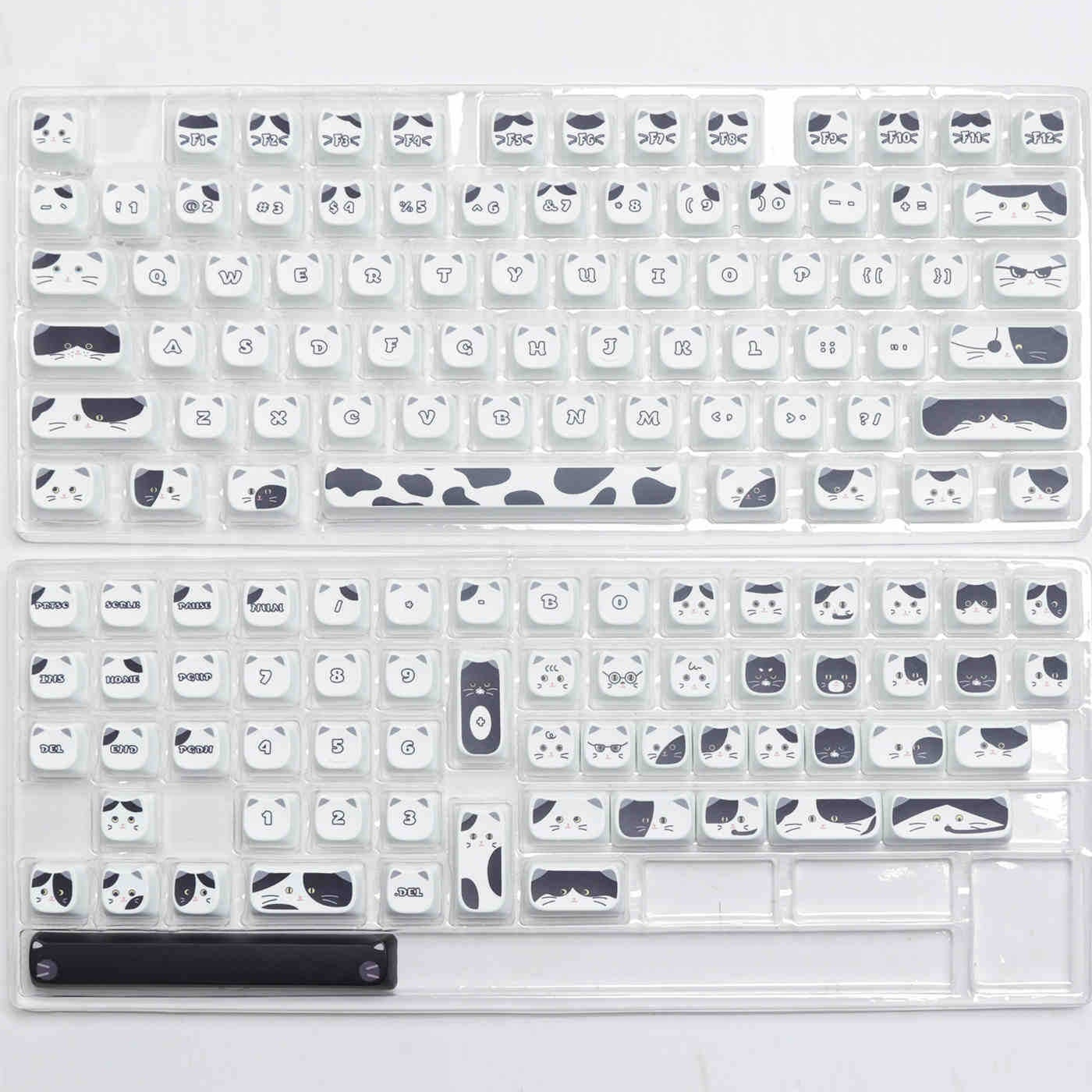 Black And White Kitten Full Set Sublimation Key Cap