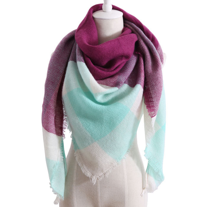 European And American Triangle Cashmere Women's Winter Scarf Shawl
