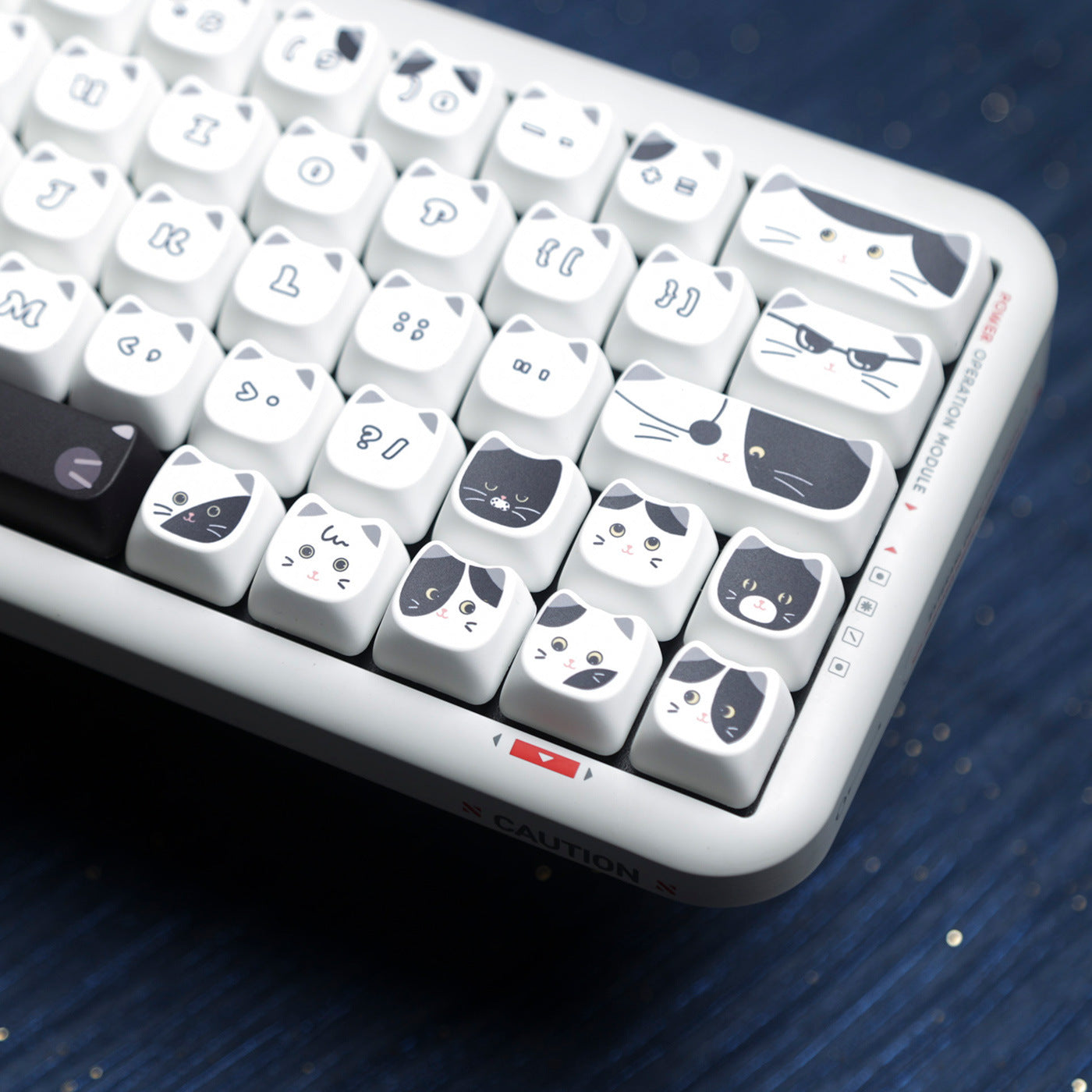 Black And White Kitten Full Set Sublimation Key Cap