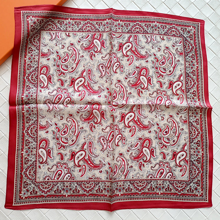 Men's Fashion Vintage Cashew Flower Silk Scarf