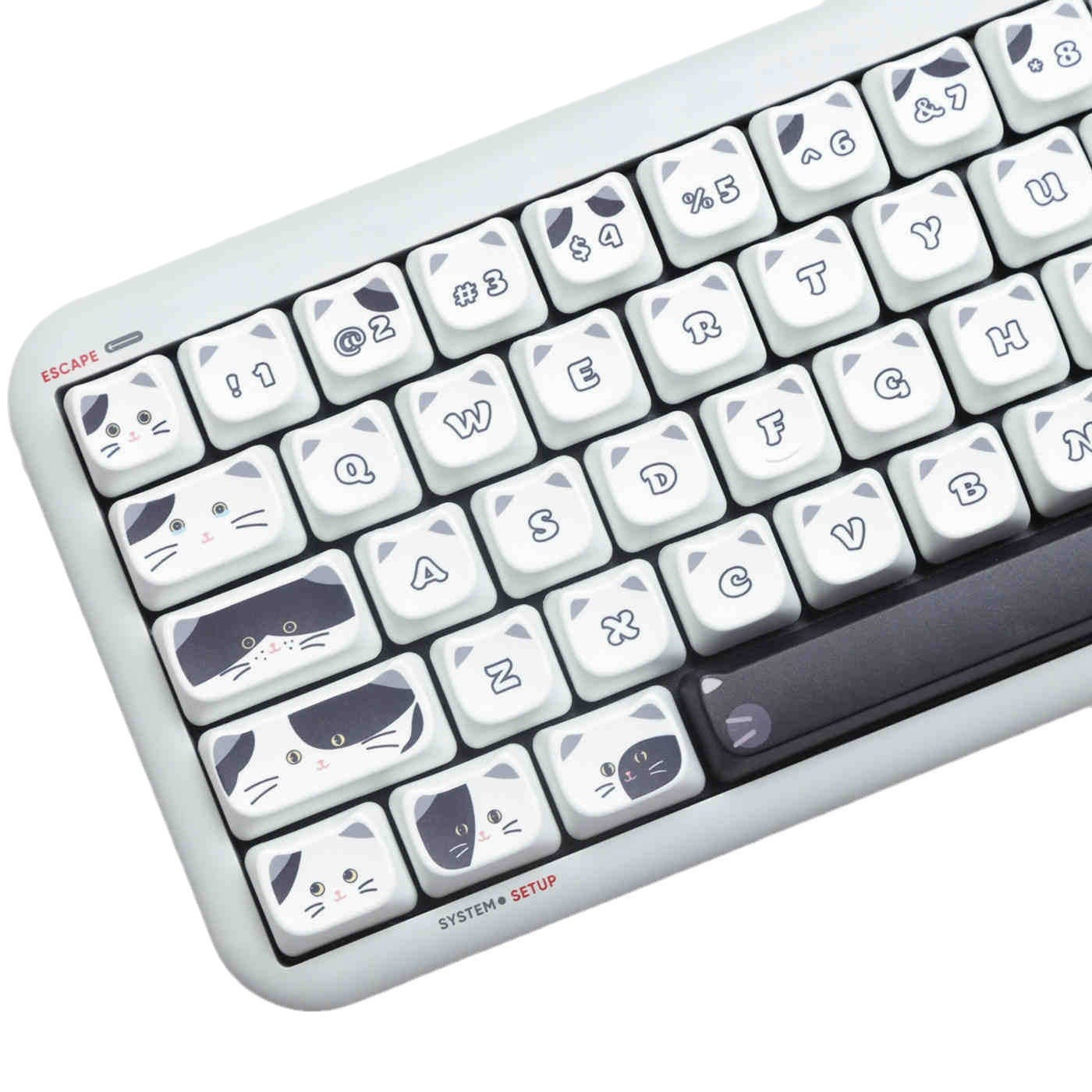 Black And White Kitten Full Set Sublimation Key Cap