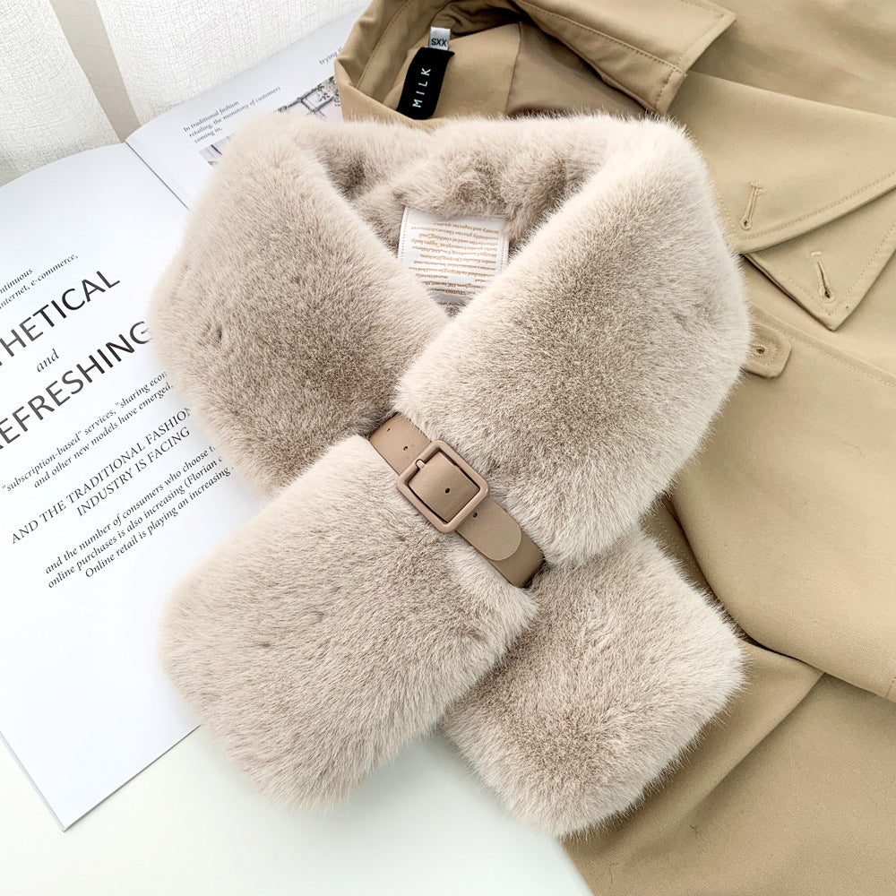 Korean Version Of Warm Fashion Cross Scarf