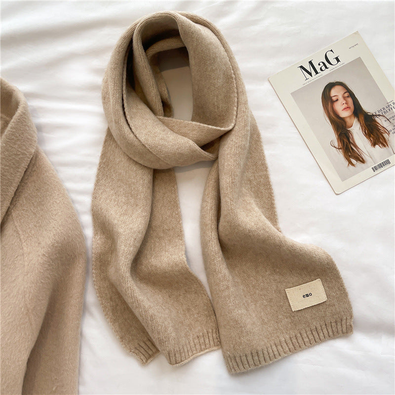 Solid Colour Versatile And Warm Autumnwinter Scarf