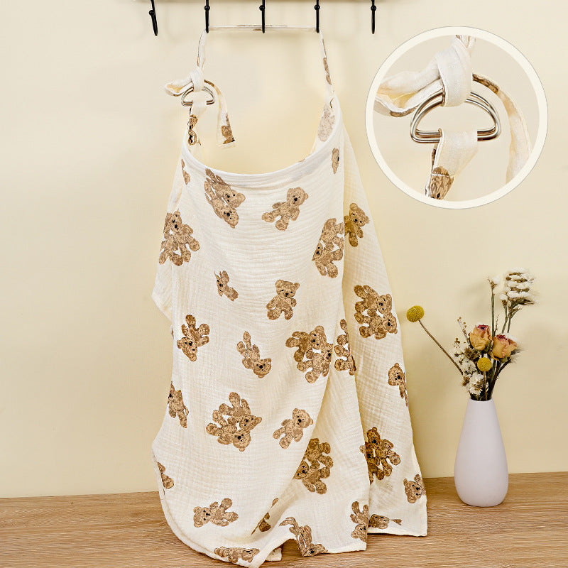 Double Layer Pure Cotton Baby Cover Blanket Breastfeed Outwear Towel Anti-exposure Shawl