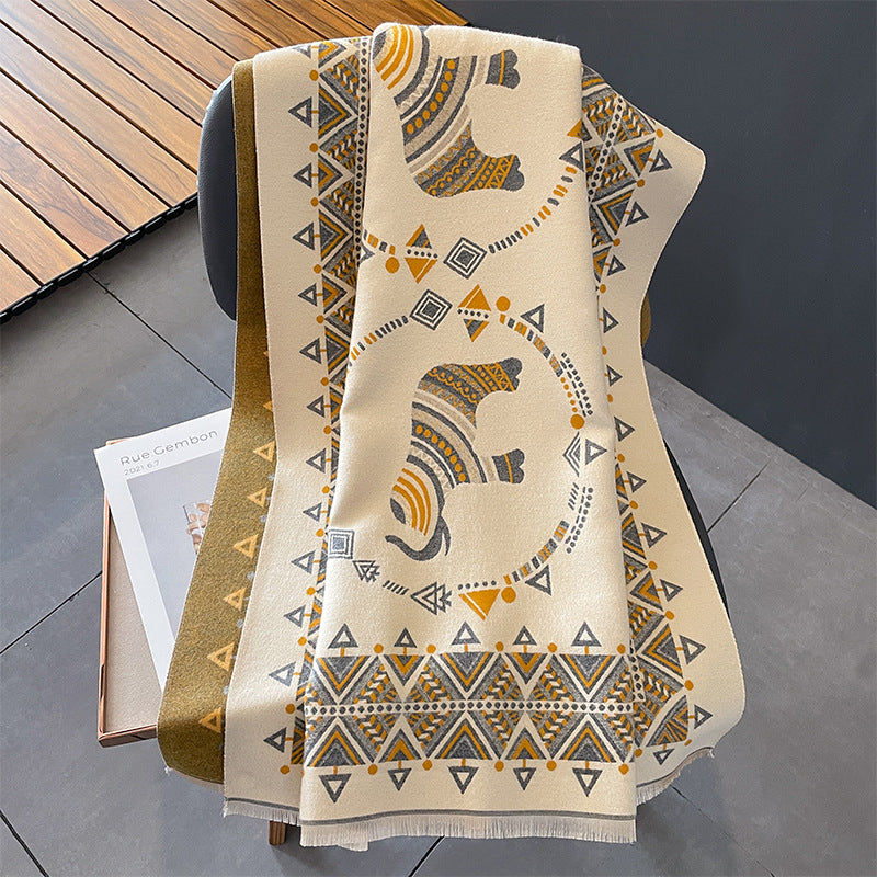 Artificial Cashmere Scarf Female Warm All-matching