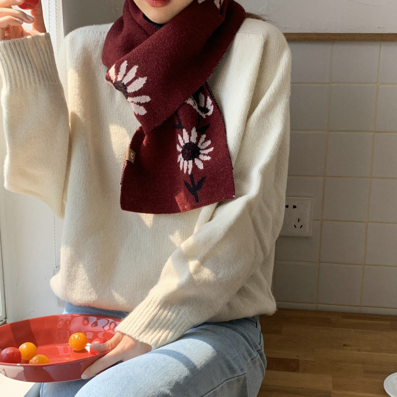 Korean Versatile Wool Scarf In Autumn And Winter
