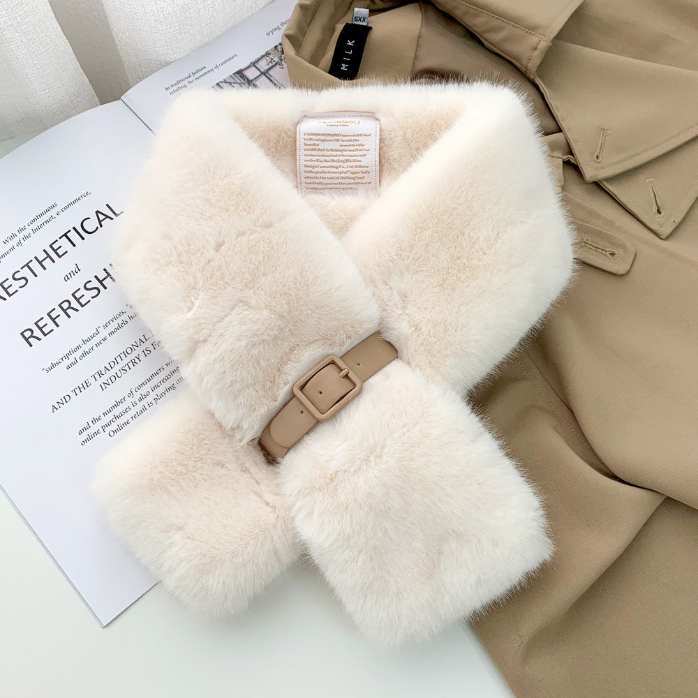 Korean Version Of Warm Fashion Cross Scarf
