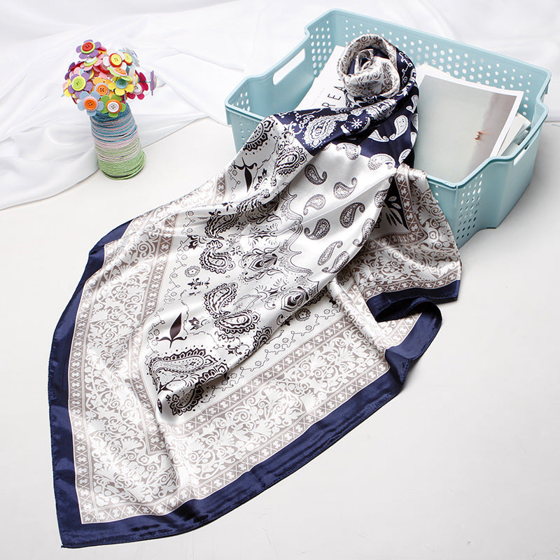 Women's 90cm Silk Like Bib Cashew Print