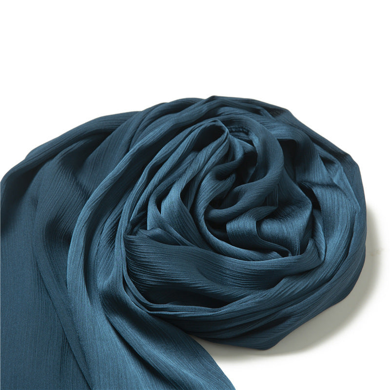 Solid Color Silk Scarf Basic All-matching