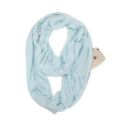 Zipper pocket solid color collar