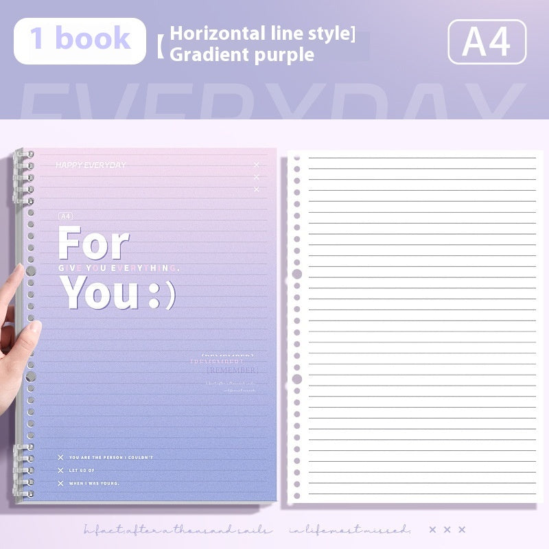 Removable Coil Notebook Gradient Notepad