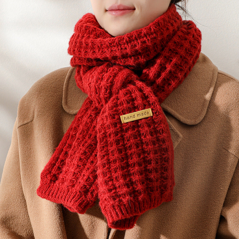 Fashion Red Deer Scarf Lady
